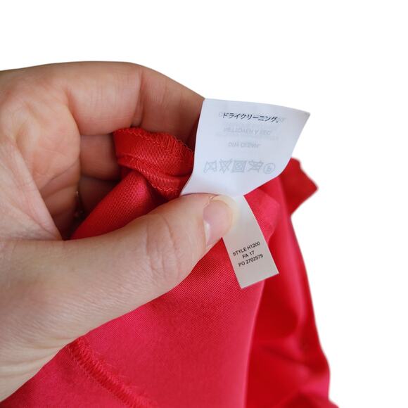 J Crew Womens One Shoulder Silk Shantung Top Size 8 Brilliant Poppy Ruffle NEW - Picture 9 of 11